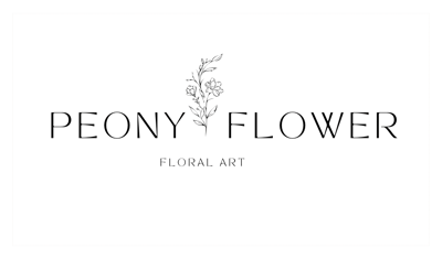 Peony flower logo