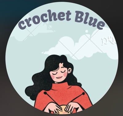 Blue crochet logo