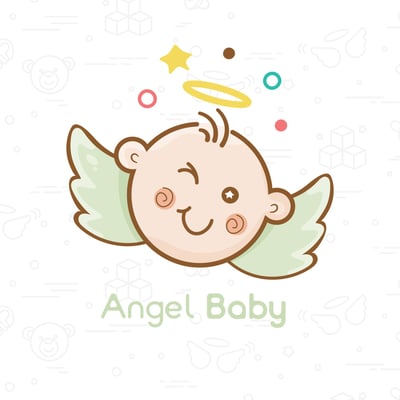 Angel baby logo
