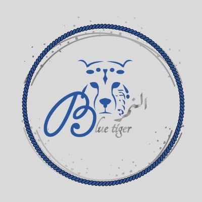 "Blue Tiger  " logo