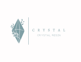 Crystal resin logo
