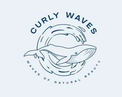 curly waves logo