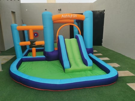 قلعة الالعاب القابلة للنفخ ، قلعة نطاط قابلة للنفخ مع زلاجة للأطفال