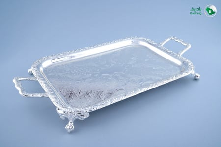 صينية تقديم مسطحة بأرجل كوين آن انجليزي 44*25 سم