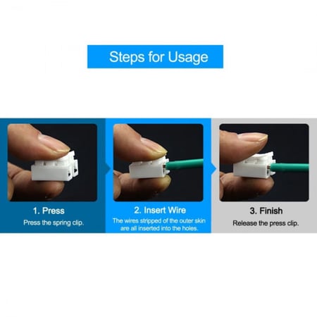 10 قطعة موصل اسلاك سريع وسهل التوصيل بالضغط (مزوج)