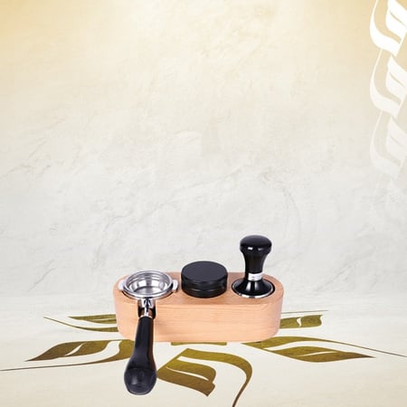 منظم و قاعدة خشبية مناسبة للتامبر و البورتافلتر | WOOD 3D