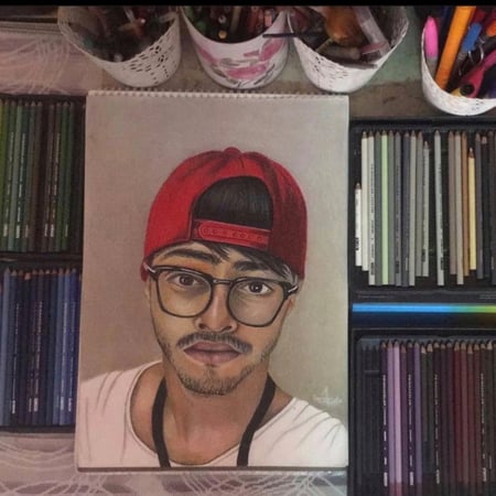 رسم زيتي ملون مقاس a4