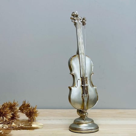 كمنجة سيراميك فضي انتيك