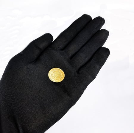 جنيه الذهب مع حلقة شكل سعودي عيار 22 وزن 1.25 جرام