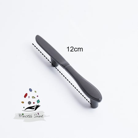 471 - مقبض بشكل سكين لون ( أسود ) - قطعتين