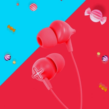 سماعة أذن رياضية ستيريو سلكية وردي لجميع الأجهزة موديل AU-03