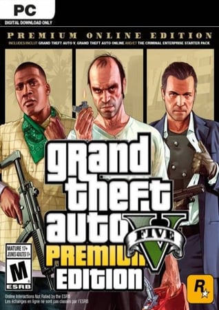لعبة قراند 5 البريميوم والمحسنة للبي سي -Grand Theft Auto V 5 Premium and Enhanced Online Edition - GTA v Pc