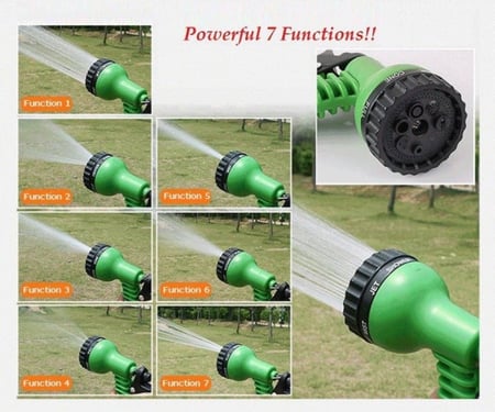 خرطوم الماء القابل للتمدد طول 15 متر بعد التمدد الكامل مع رأس نحاسي وعلاقة بلاستيك