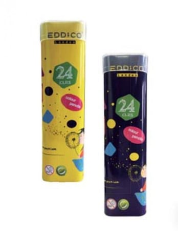 الوان خشبية , 24 لون ,شكل مثلث EDDICO