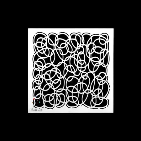 236 - ورق استنسل زخرفة  عشوائية 13سم * 13سم