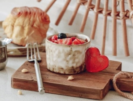 كوب فخاري يدوي بيور (love cup)