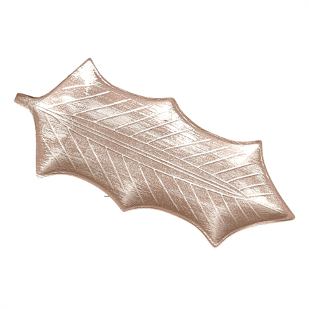 صحن تقديم حلا او فواكه  شكل ورق شجر