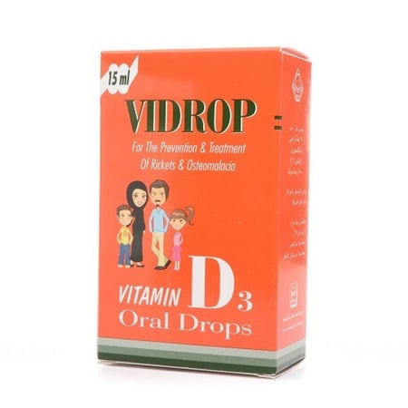 Vidrop Vitamin D 2800 IU 15 ml Oral Drop / فيدروب 2800 وحدة نقط بالفم 15 مل