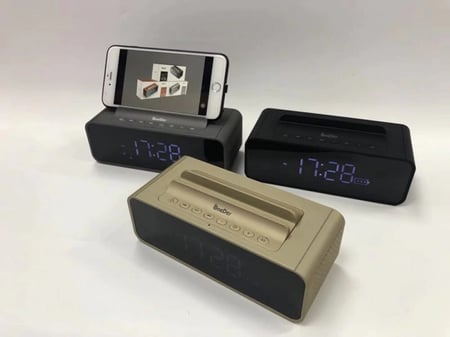 سبيكر وساعة ومنبه وحامل للجوال عالي الجودة