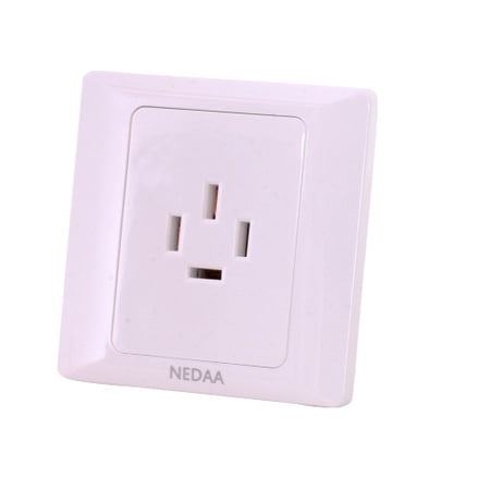 ب‌- 86x 86 مم بريز انثى  جداري 16 امبير 4 خط مناسب للربط مع مفتاح التشغيل و الاطفاء  - 86x86 MM Power Socket Female 16A Four Slots for connect with switch on/off