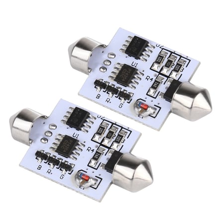 شريحتين اضاءة ملونة للسيارة مع ريمونت كنترول للسيارة