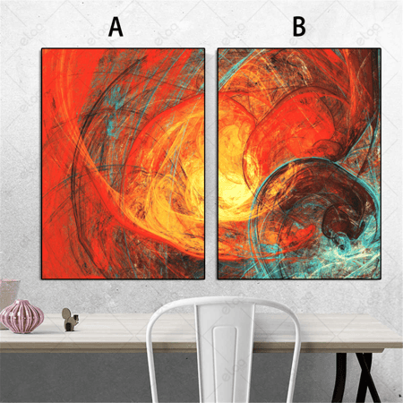 لوحات فن تجريدي شمس حارقة مجردة من لون الصيف