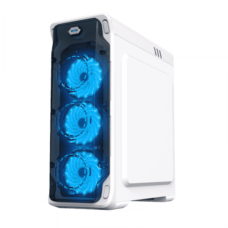 Gamemax StarLight ATX Mid Tower White (Blue LED Fan) Gaming Casing