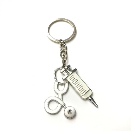 ميدالية مفاتيح طبية ابرة و سماعة