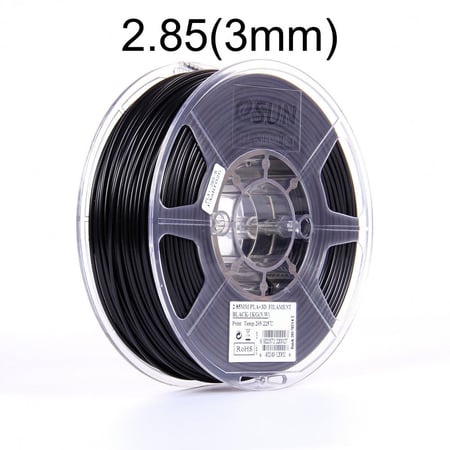 eSUN PLA+ (Black) 3D Filament 2.85Ø, 1kg