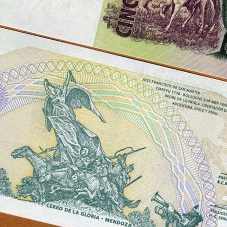 الارجنتين فئة 5 بيزو أنسر إصدار قديم