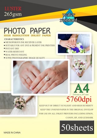 ورق صور لوستر مقاس A4