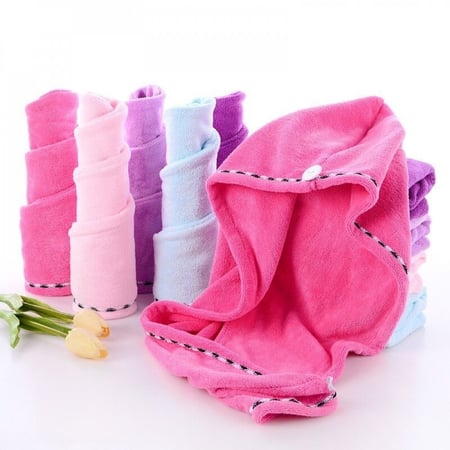 منشفة شعر الراس من الألياف الدقيقة سريعة تجفيف الشعر بطريقة صحية دون ترك الشعر مجعدا