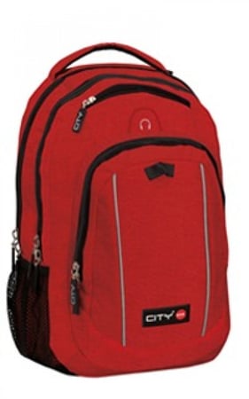 حقيية مدرسية لون احمر 4 سحاب