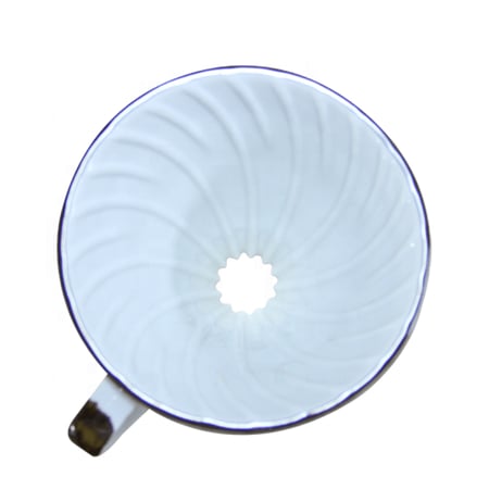 قمع تقطير قهوة V60 خزف رسم يدوي متعدد الاحجام أزرق