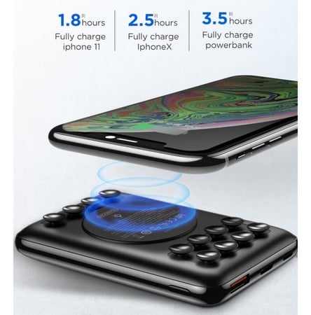 شاحن نقال بقوة 10 الاف لاسلكي لاصق