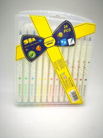 الوان مائية رأس ريشة 24 لون EDDICO