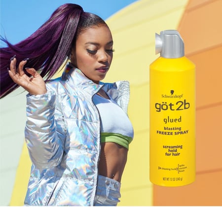 بخاخ التثبيت القوي got 2be glue  للبواريك والبيبي هير 12 اونصه 340 غرام