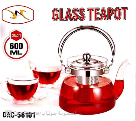 سعر براد شاي زجاج حراري بمصفاة داخلية 600مل-ابريق شاي زجاج-متجر متنوع