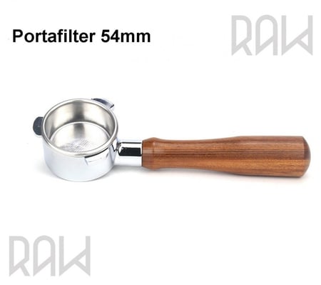 مقبض ( بورتافلتر )  خشبي مكشوف 54mm