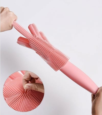 فازات سيليكون لتنظيف الزجاج والصحون والفواكهة - أخضر