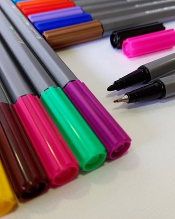 الوان تحديد برأسين فاين , مديم ,20لون