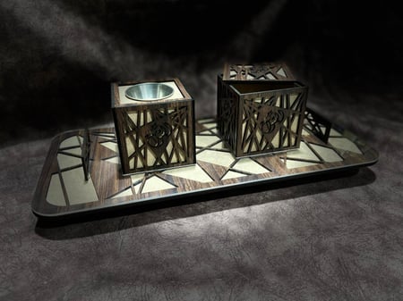 طقم مبخرة و علبه بخور