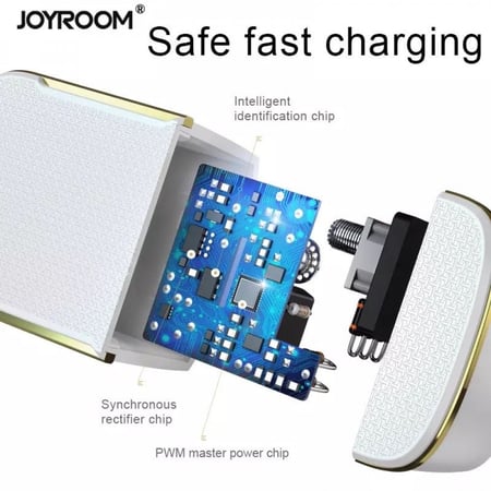 شاحن جداري 3 منافذ joyroom | قدرة 30W.