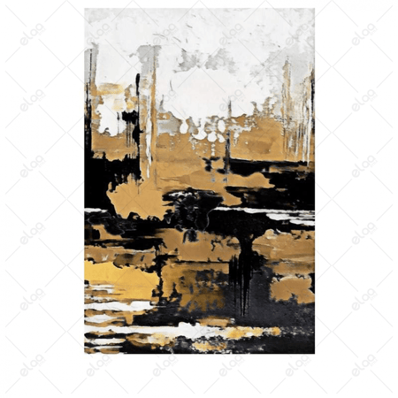 لوحات فن تجريدي باللون الاسود و البني و الابيض