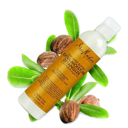 ليف ان  زيتي مائي فك التشابك من shea moisture المرطب بزبدة الشيا الخام 384 مل للشعر الجاف و المعالج كيميائيا