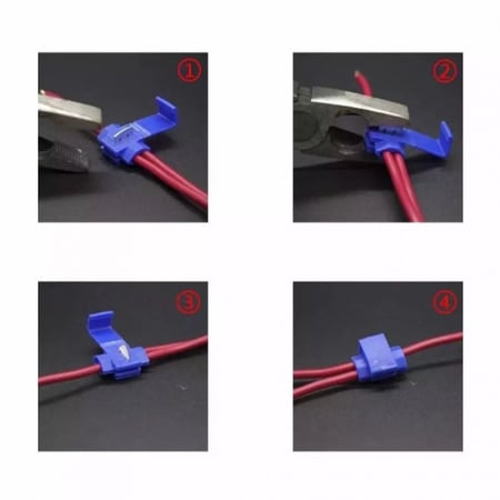 50 قطعة سكوتش قفل موصلات تفريع الأسلاك، محطات لصق سريعة الكبس غير مدمرة (اصفر) للسلك mm 6-4