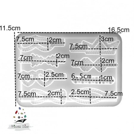 438 - قالب سيليكون مشابك شعر رقم 006