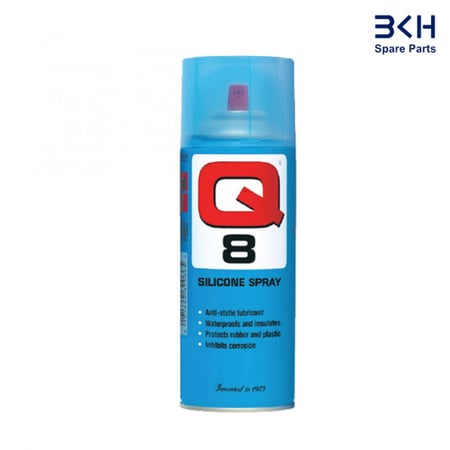 Q8 بخاخ سيليكون للجلد والبلاستك مقاوم للرطوبة