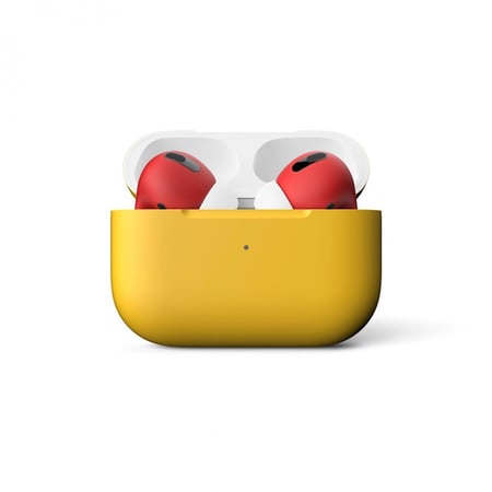 APPLE - آبل ايربودز االجيل الثانى برو جديد - مكس اصفر مانجو و احمر ناري مطفي