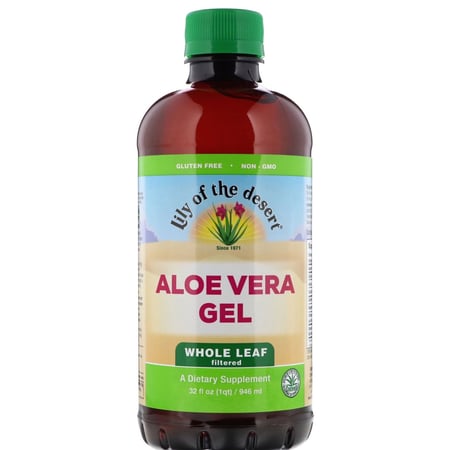 جل الصبار النقي سعة 1 لتر 32 اونصه للشرب او للاستخدام مع الماسكات خالي من الكحول والاضافات